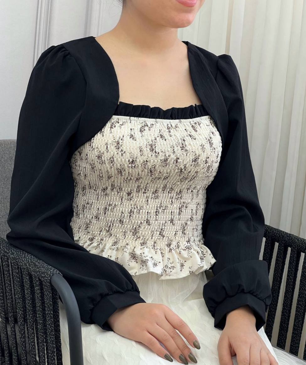 شومیز کش ماسوره گل ریز کد 3678