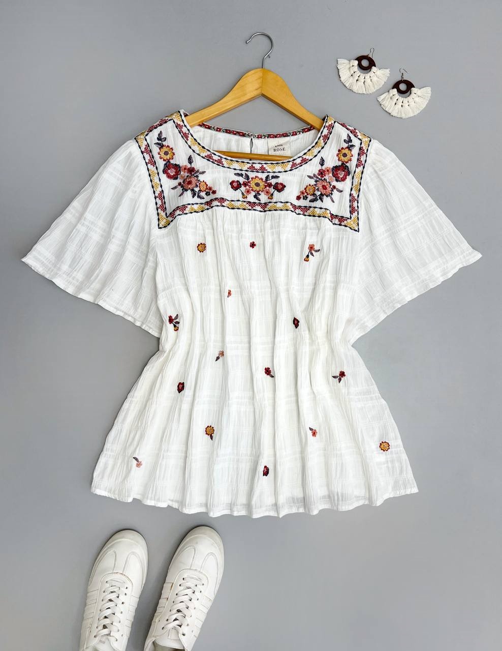 شومیز پلیسه گلدوزی شده کد 3683