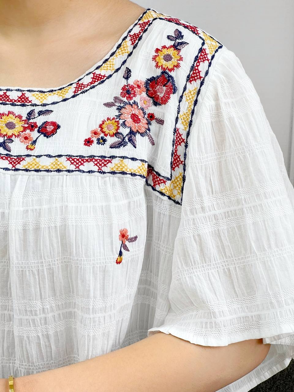 شومیز پلیسه گلدوزی شده کد 3683