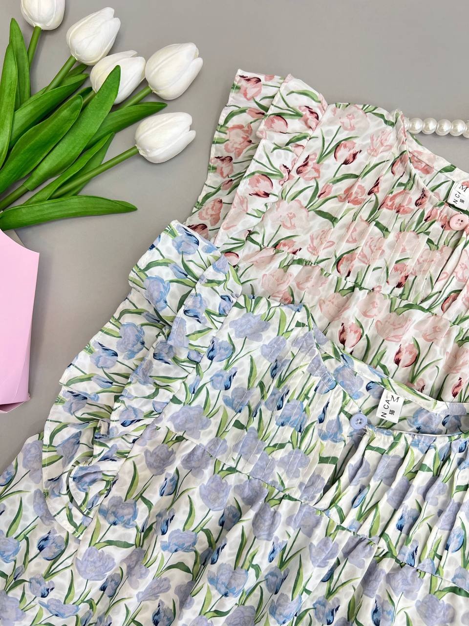 تاپ کرپ حریر گل کد 3686