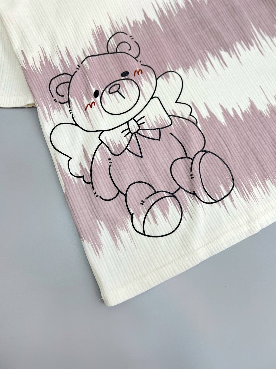 ست بلوز و شلوارک نخ کبریتی کد 3688