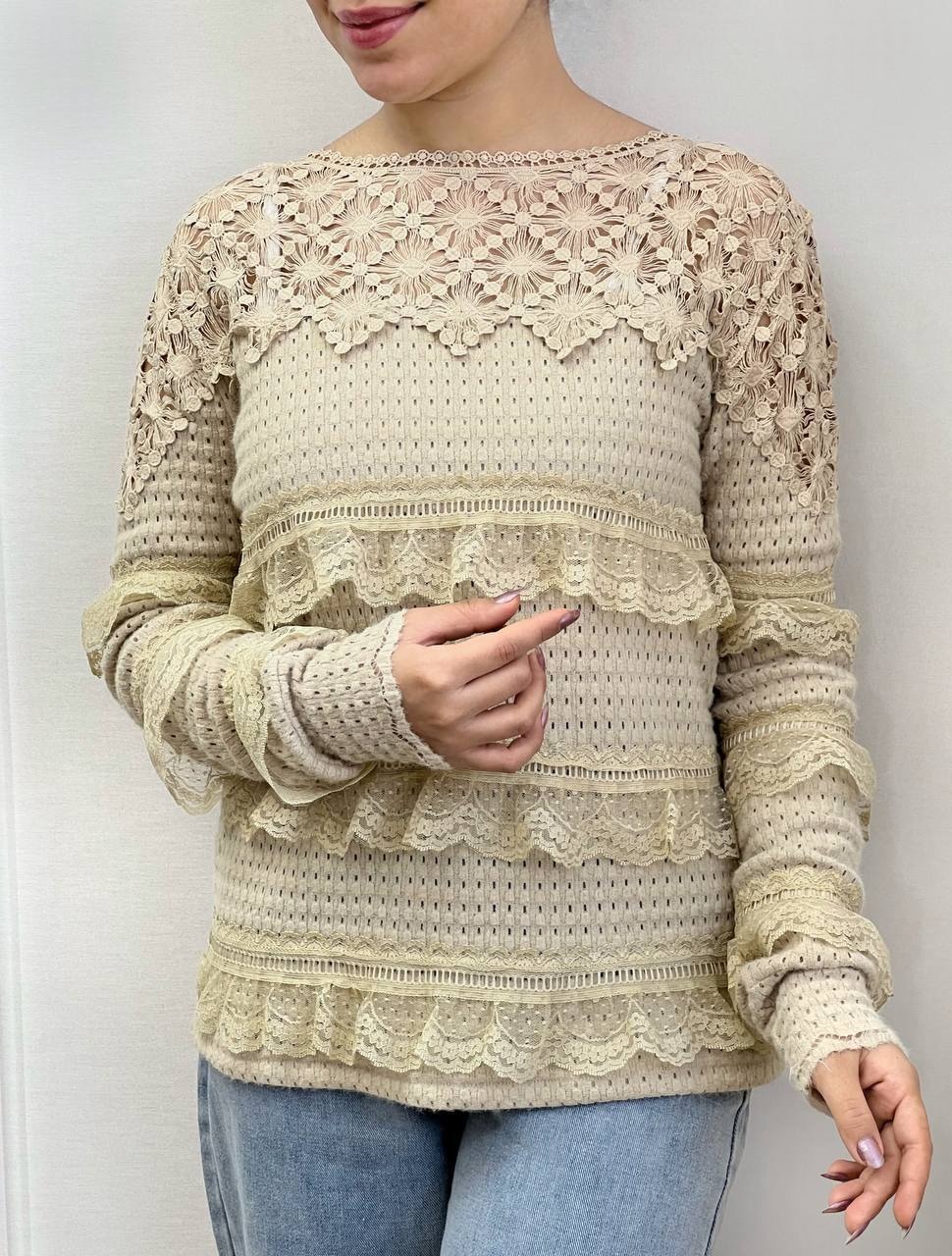 شومیز بالاتنه دانتل نوار دوزی کد 3689