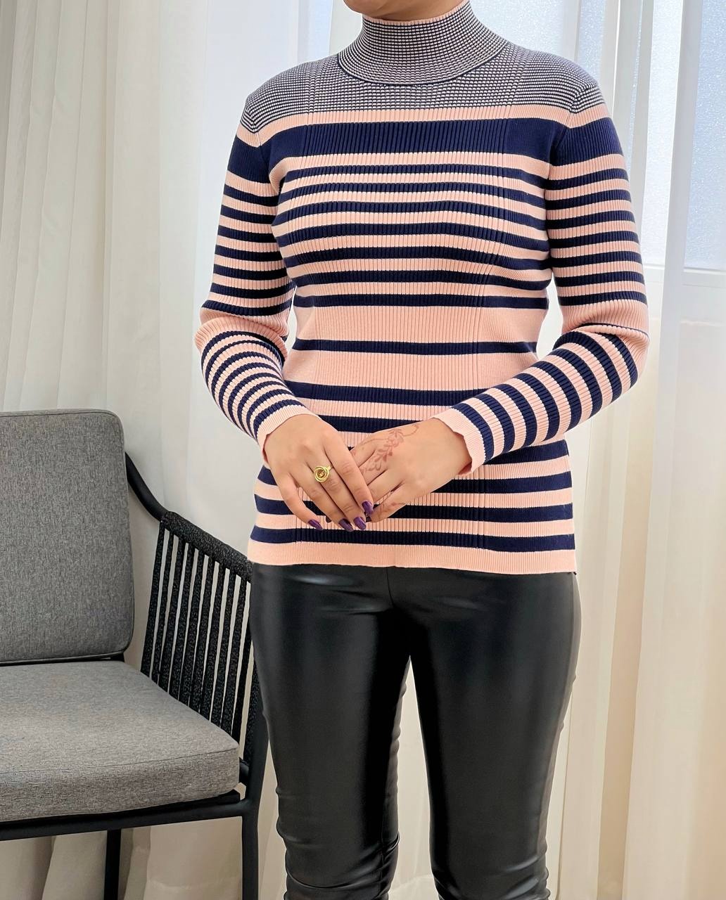 پلیور بافت راه راه مدل 3 کد 3698