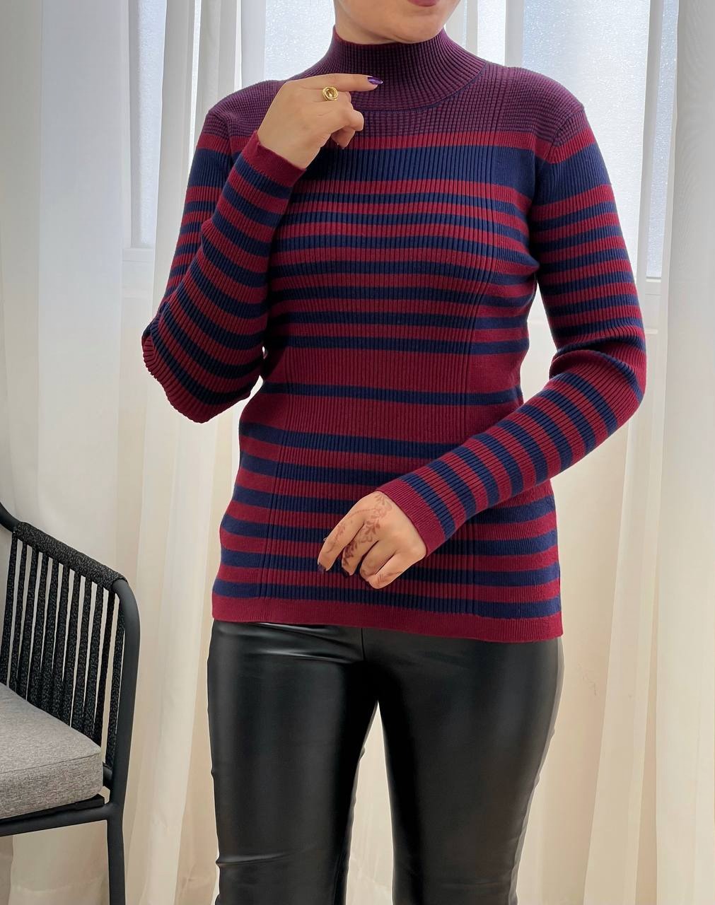 پلیور بافت راه راه مدل 3 کد 3698