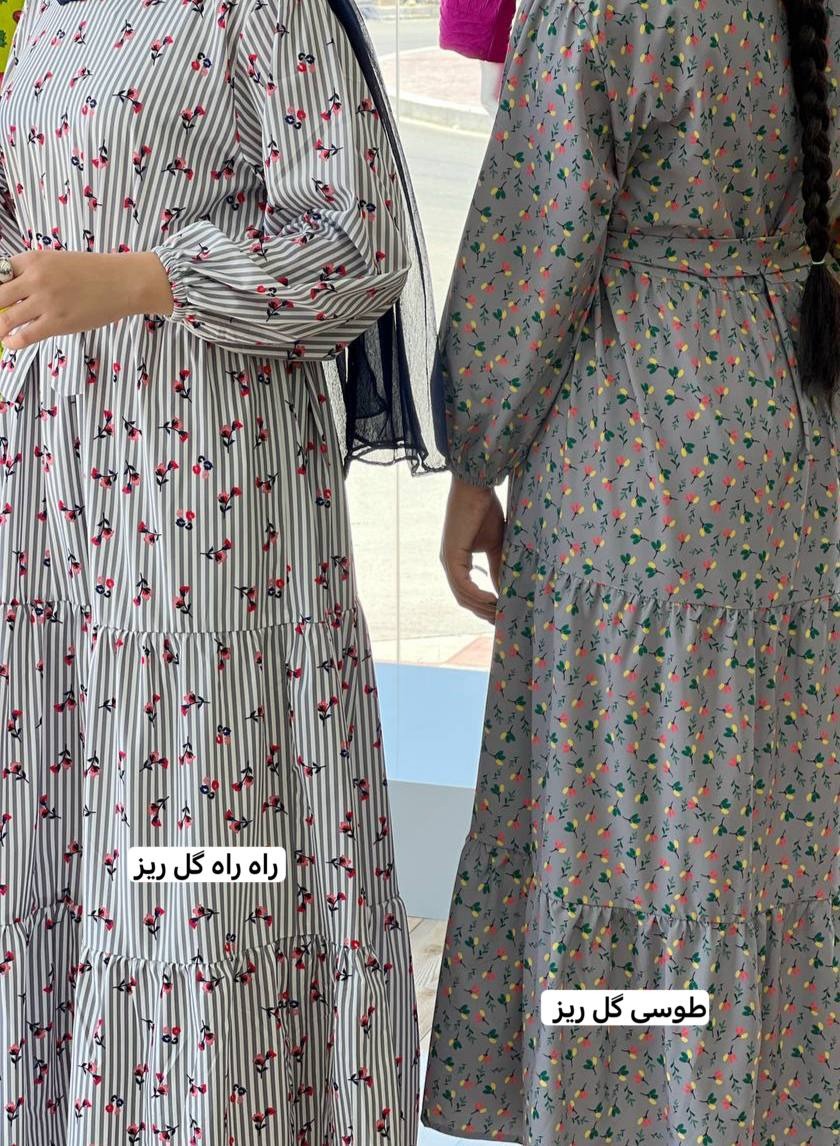 پیراهن سه چین کرپ کد 3703