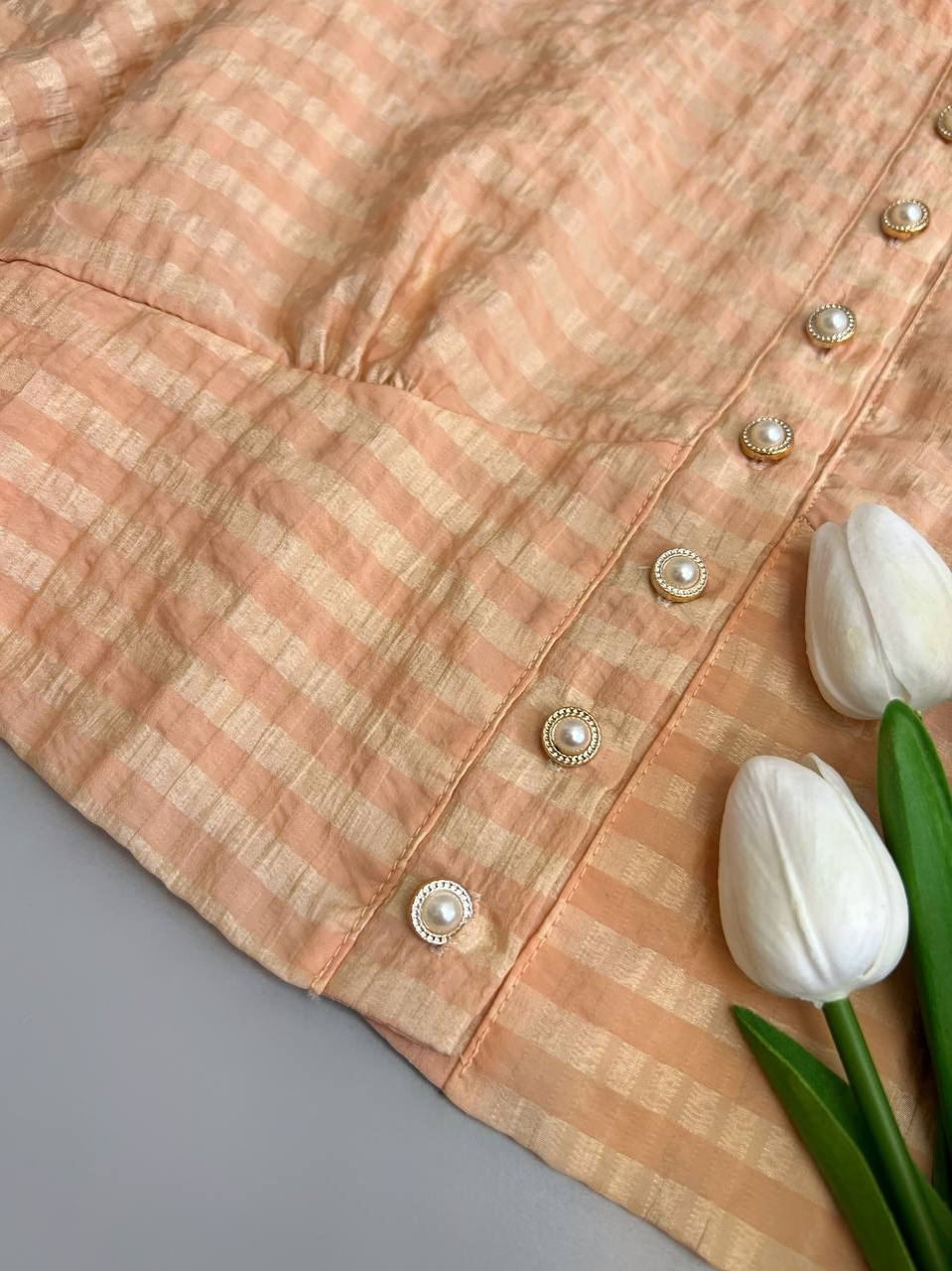 شومیز تکرنگ جلو دکمه کد 3705