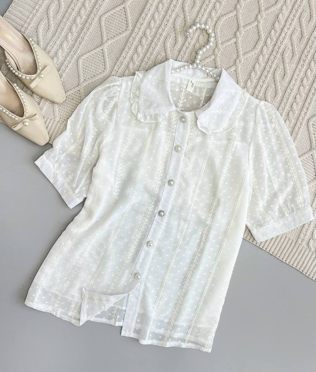 شومیز اشکی گلدوزی شده کد 3706