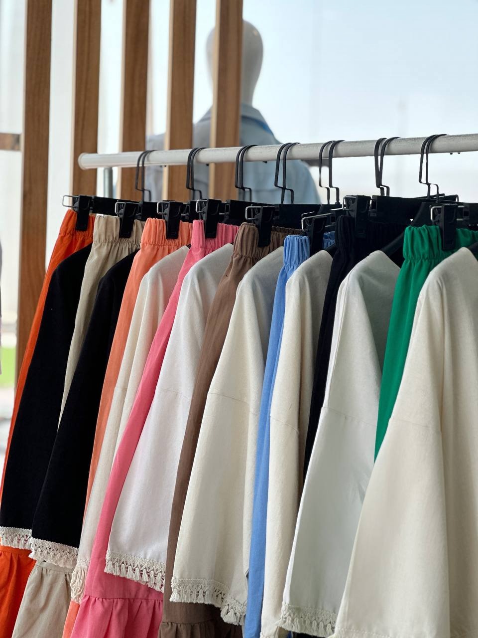 ست شومیز و دامن لینن کد 3713