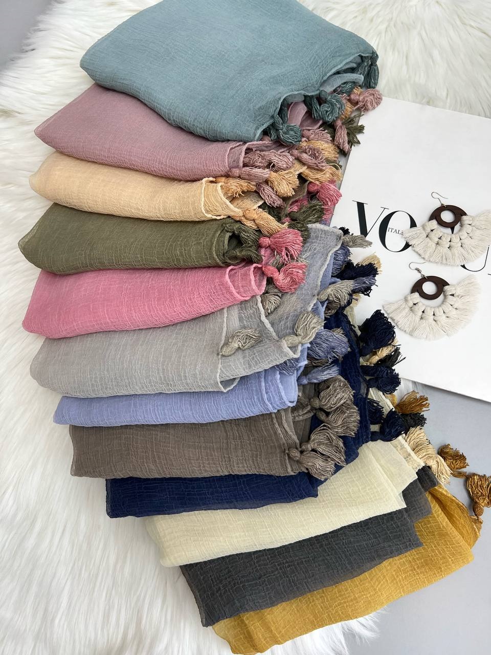 شال وارداتی حریر کد 3715