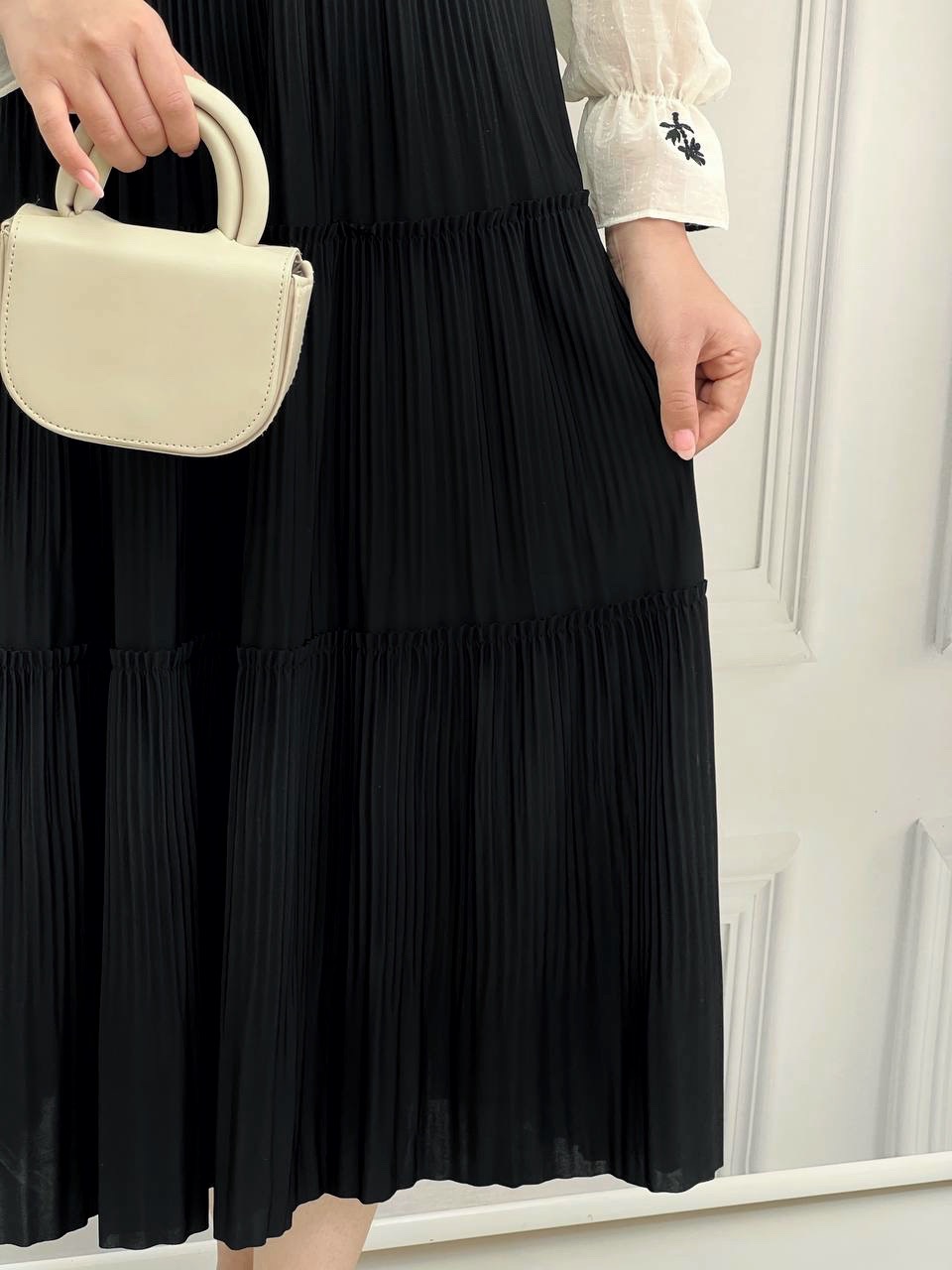 دامن سه چین بلند کد 3718