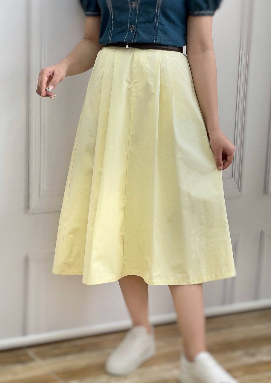 دامن جلو پیلی تک رنگ کد 3719