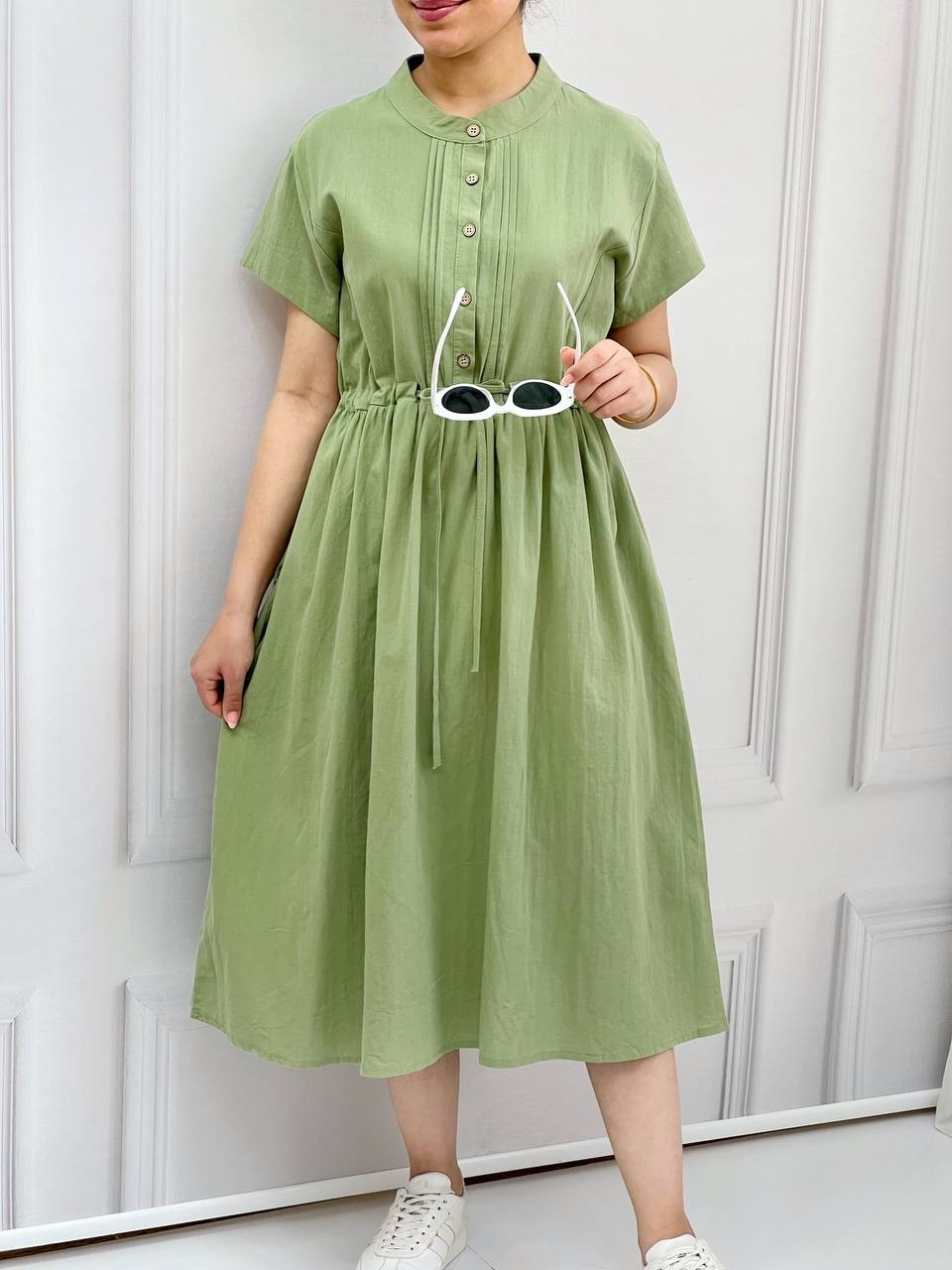 پیراهن جلو دکمه کنف نخ کد 3720