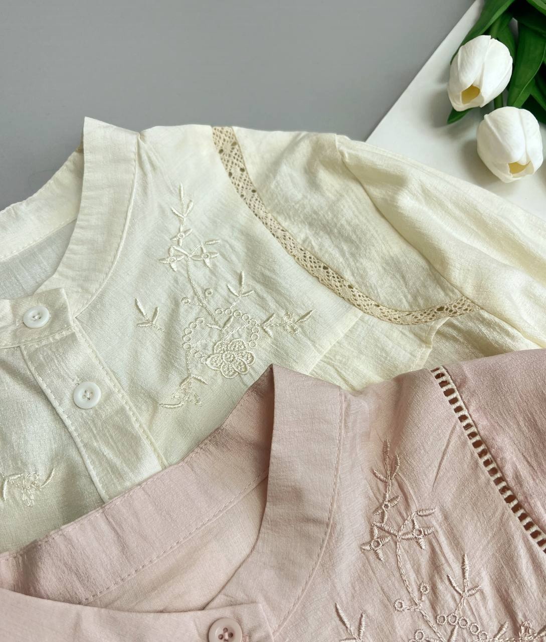 شومیز نخ گلدوزی شده وارداتی کد 3726