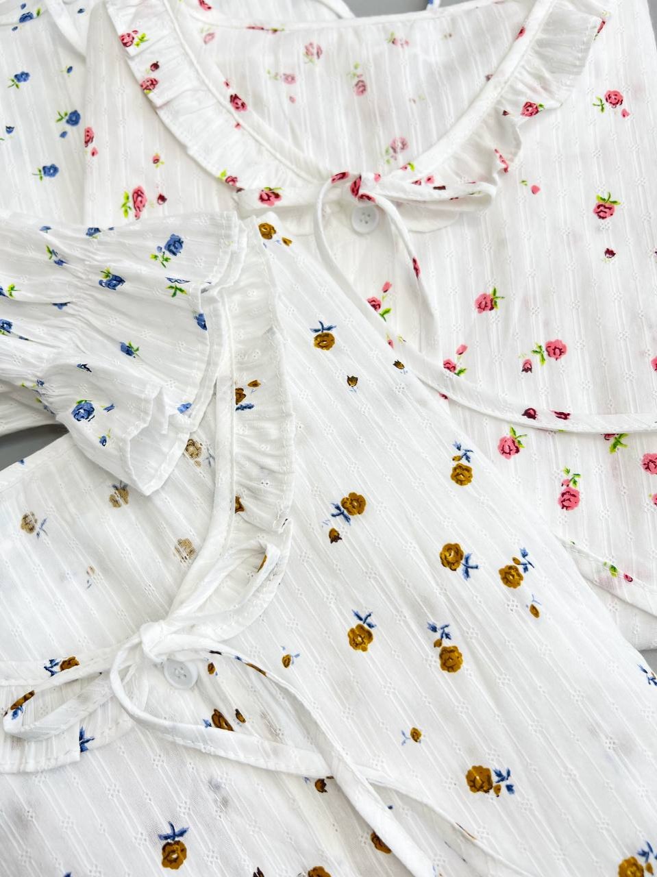 شومیز خامه دوزی گل ریز کد 3729