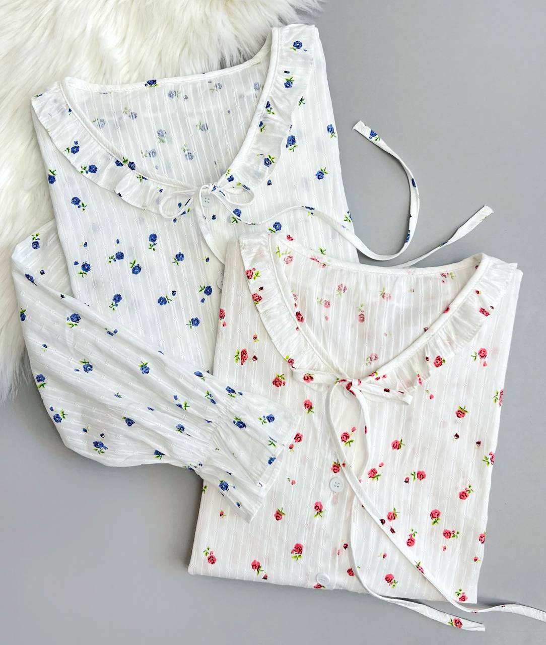 شومیز خامه دوزی گل ریز کد 3729