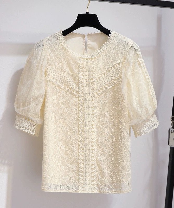 شومیز تمام گیپور آستردار کد 3733