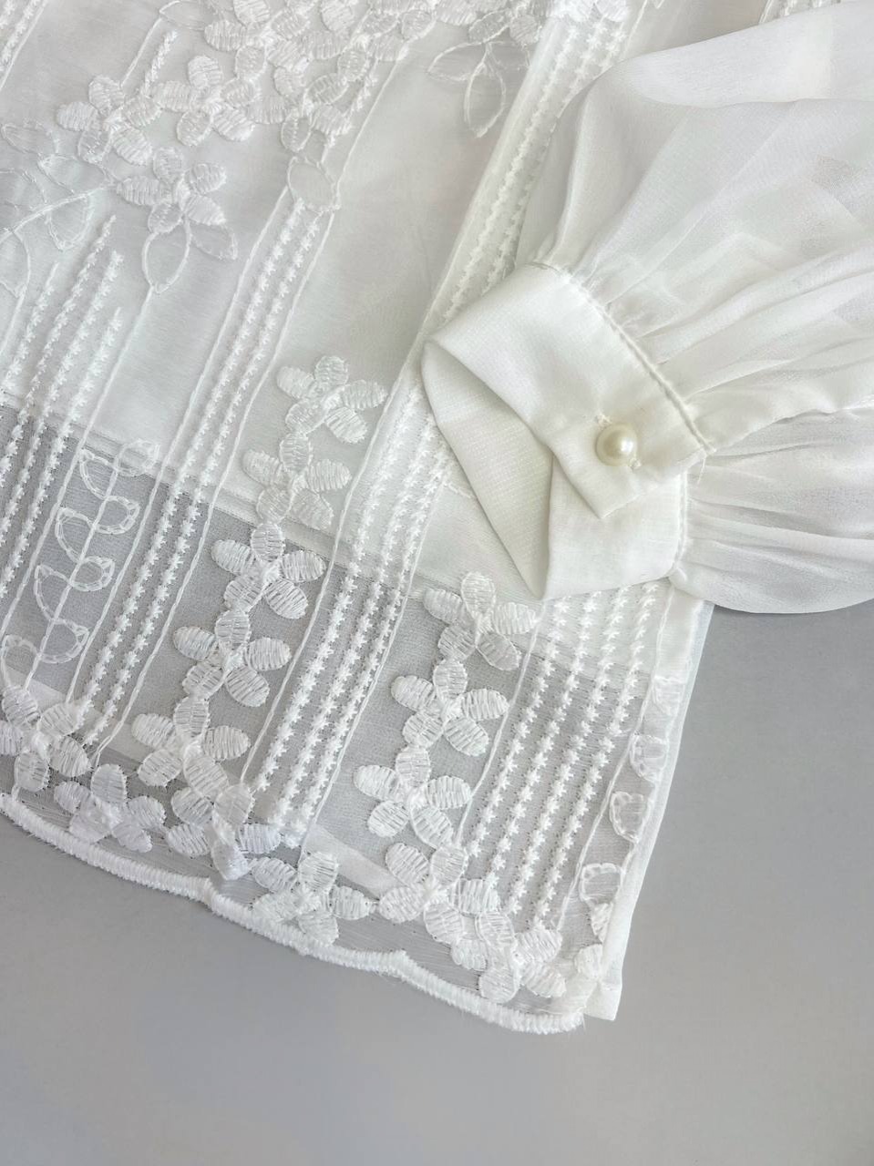 شومیز حریر گلدوزی شده کد 3736