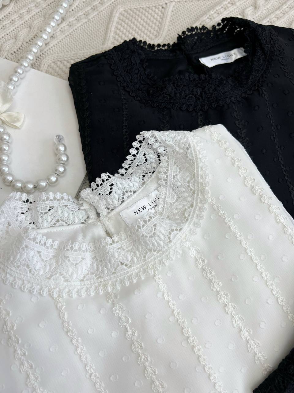 شومیز حریر گلدوزی شده با نوارای دانتل کد 3737