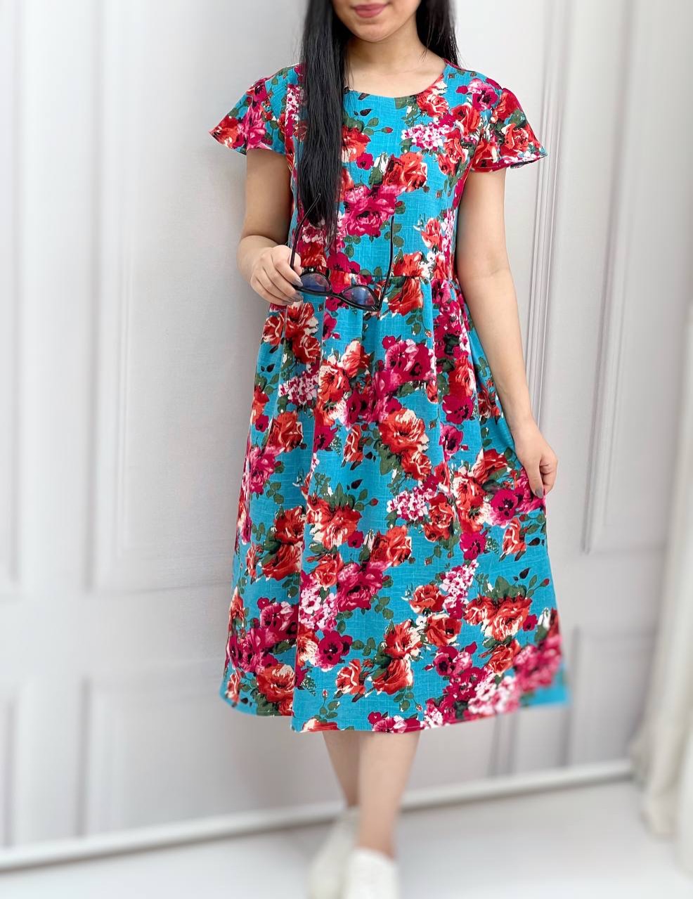 پیراهن لینن نخ هندی کد 3739