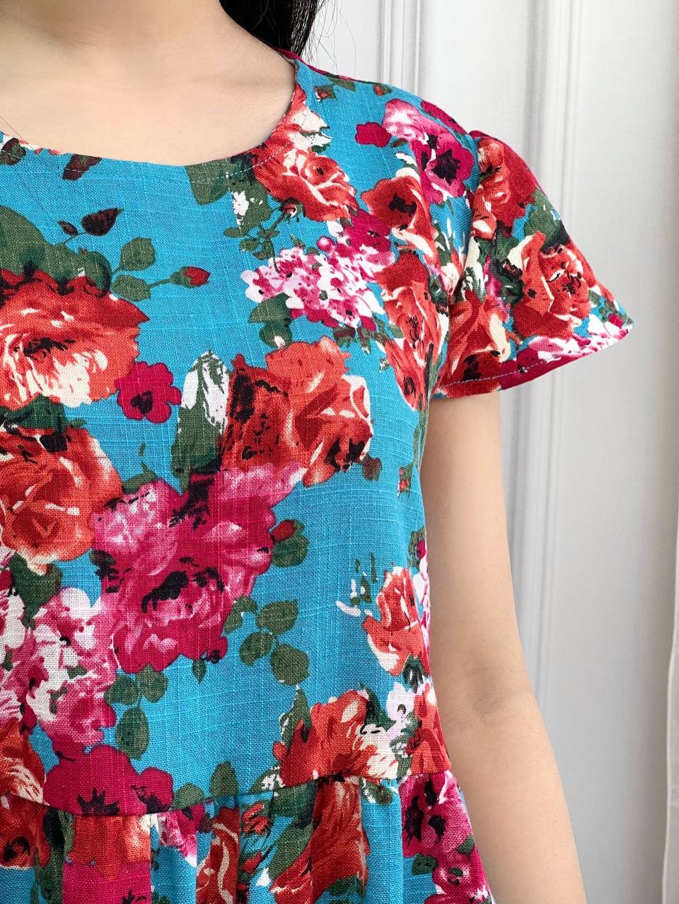 پیراهن لینن نخ هندی کد 3739