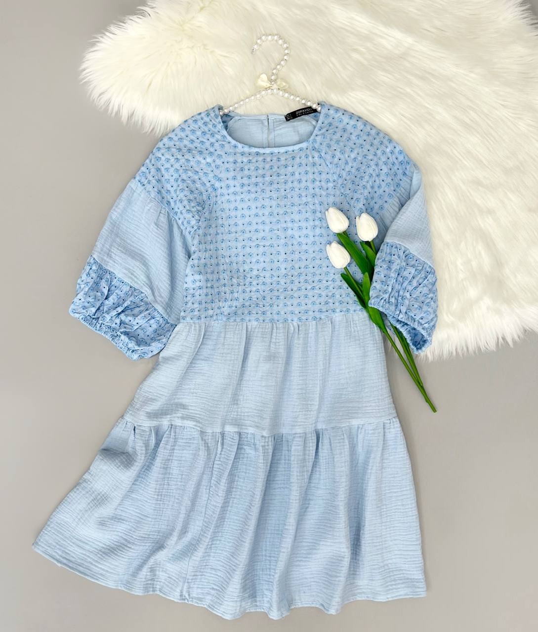 پیراهن موسلین خامه دوزی کد 3741