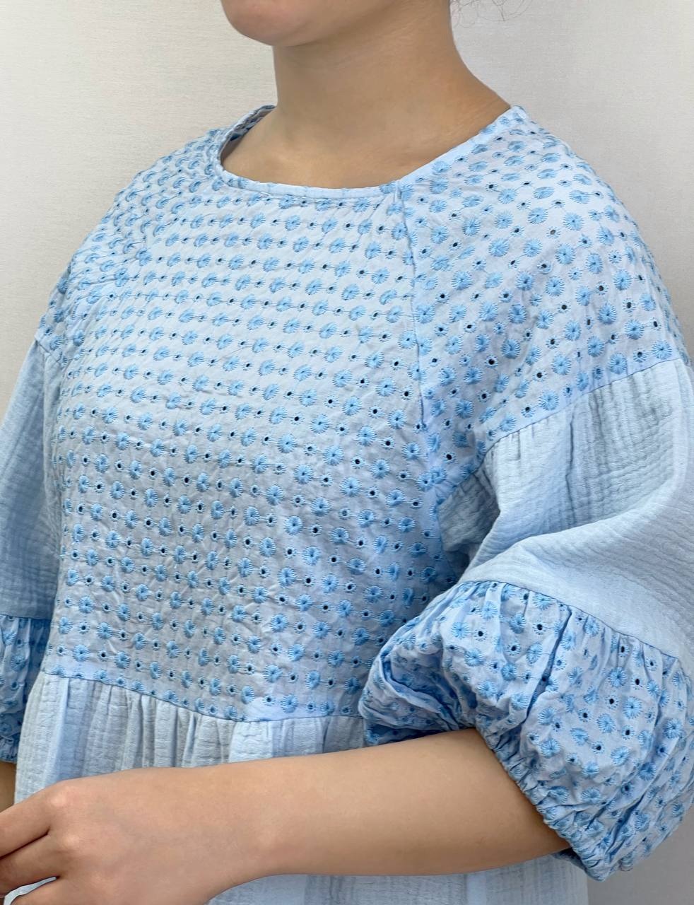 پیراهن موسلین خامه دوزی کد 3741