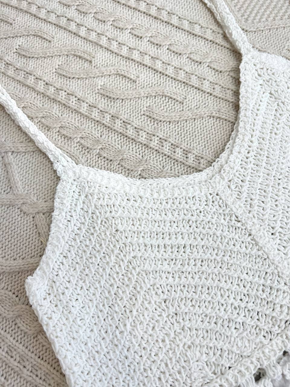 تاپ خامه دوزی سفید کد 3744