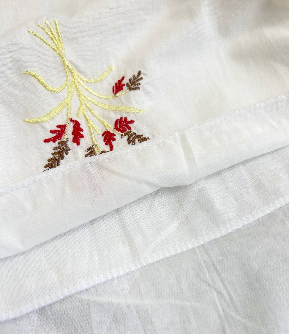 پیراهن کتان نخ گلدوزی شده کد 3748