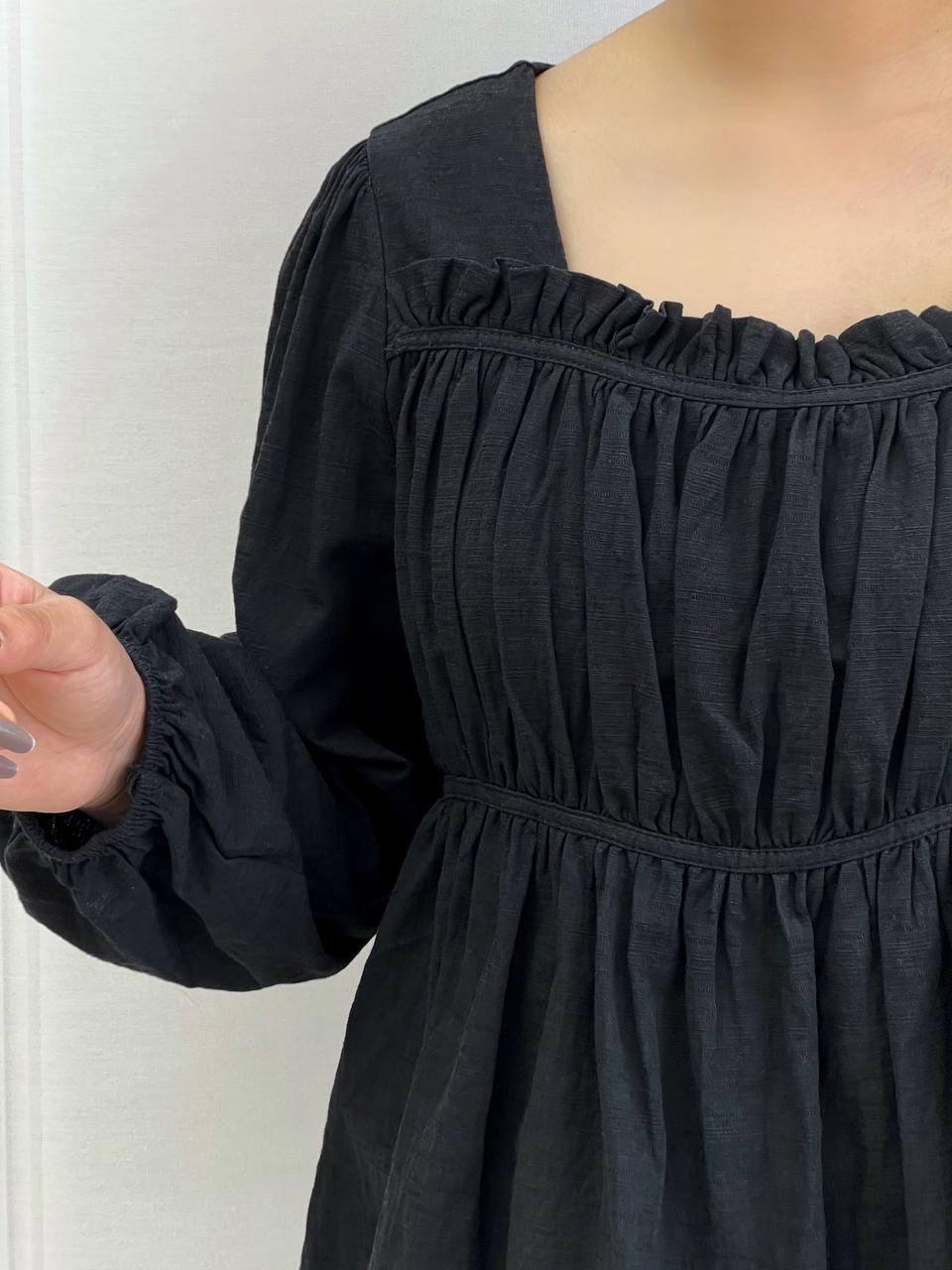 شومیز کمر گتر تمام چین کد 3755