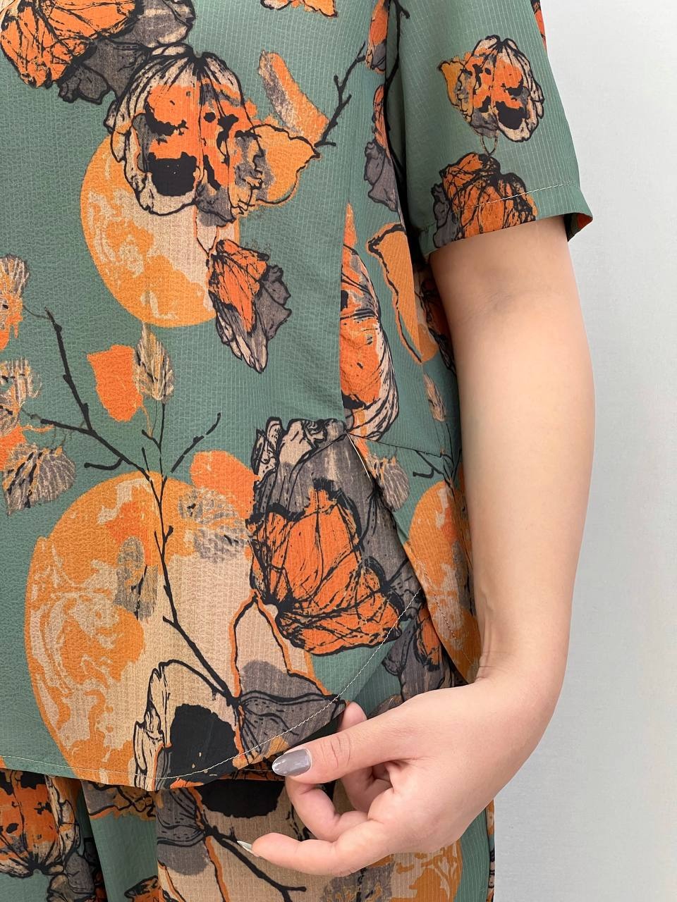 ست شومیز و شلوار کرپ کد 3756