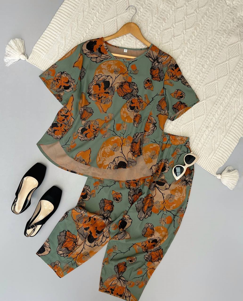 ست شومیز و شلوار کرپ کد 3756