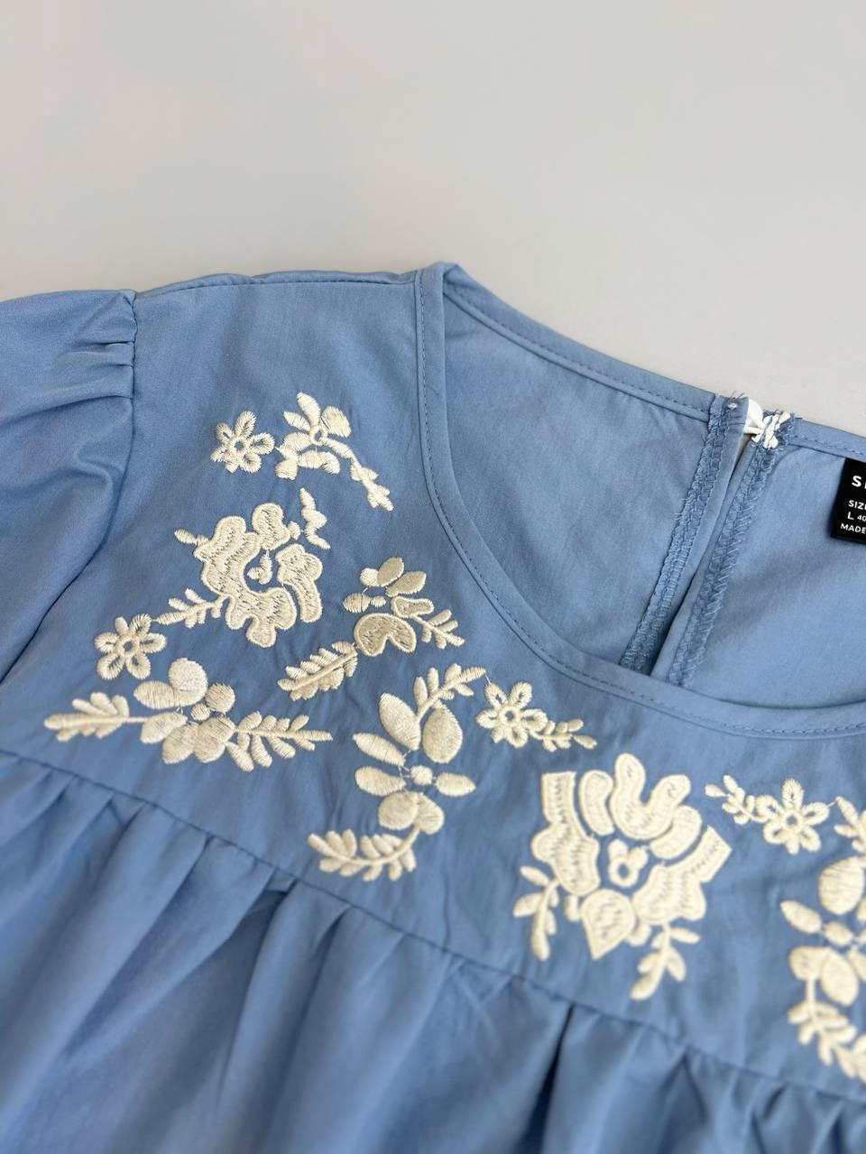 تونیک گلدوزی جین کاغذی از برند shein کد 3763