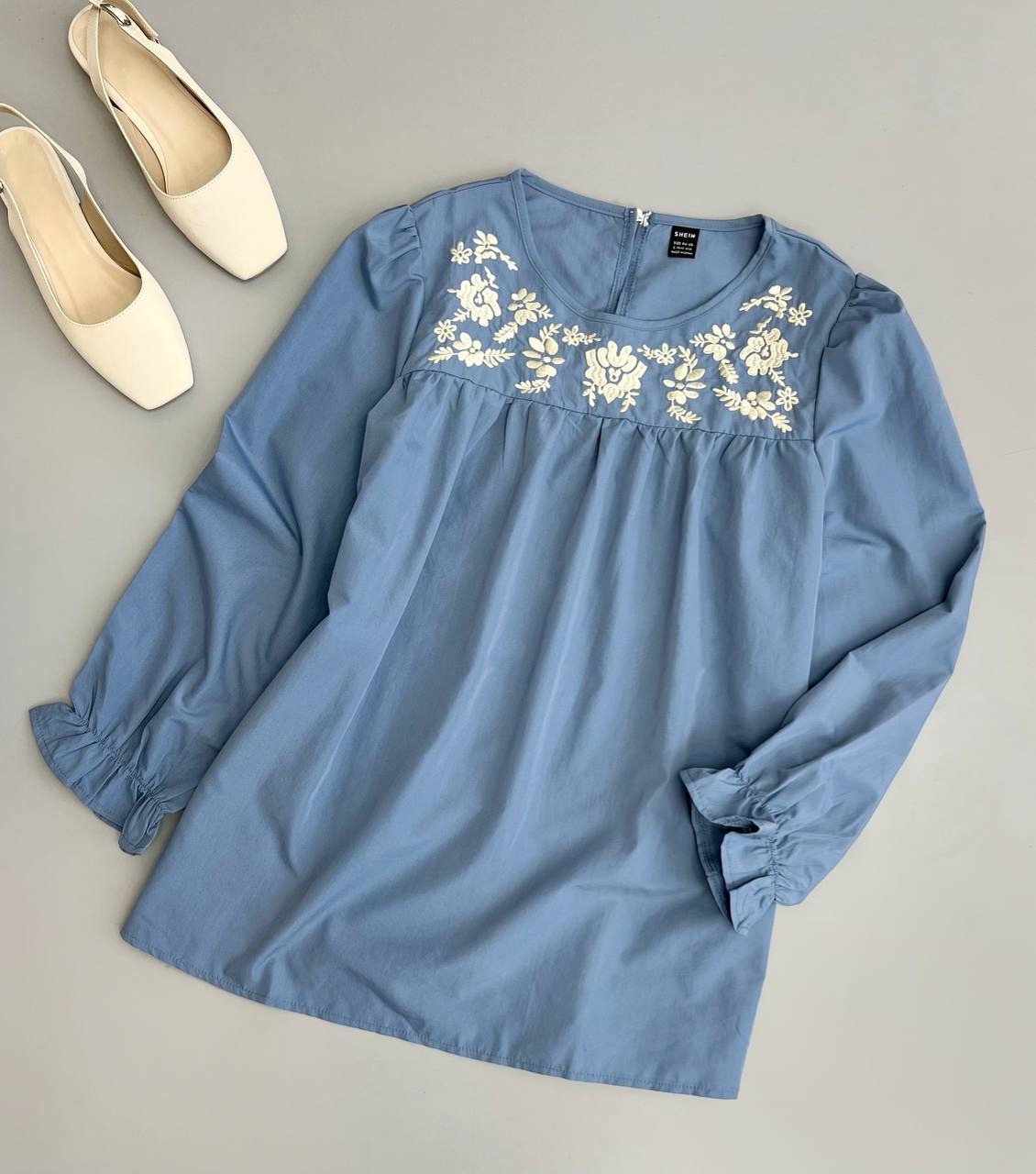 تونیک گلدوزی جین کاغذی از برند shein کد 3763