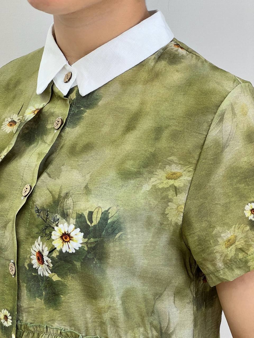 ست شومیز و شلوارک تکرنگ کد 3765