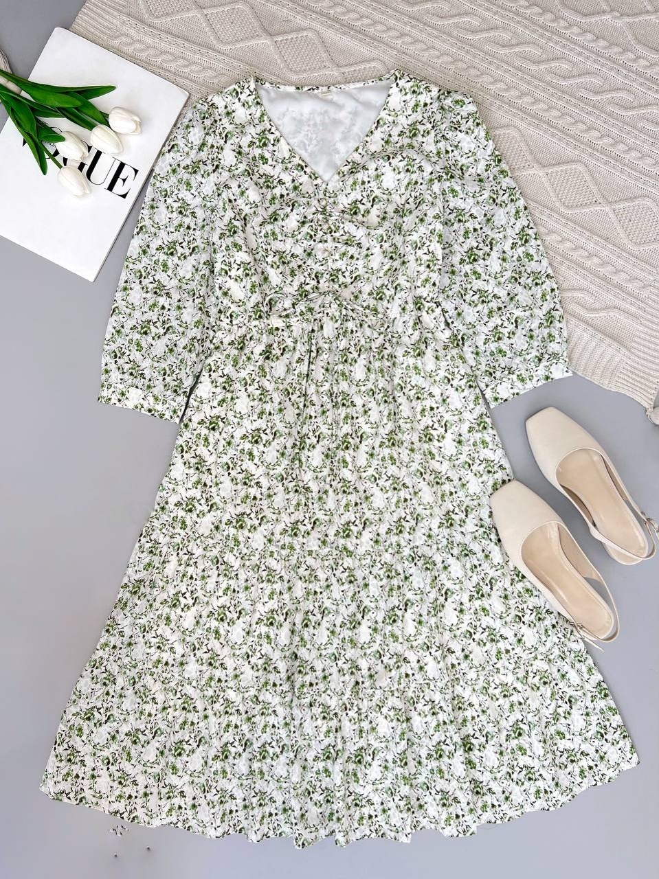 پیراهن گلگلی آستردار کد 3766