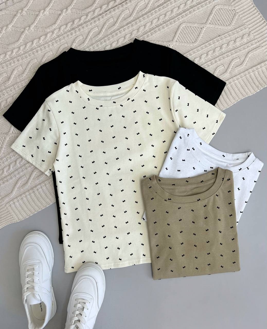 تیشرت پاپیون مخملی گل برجسته کد 3767