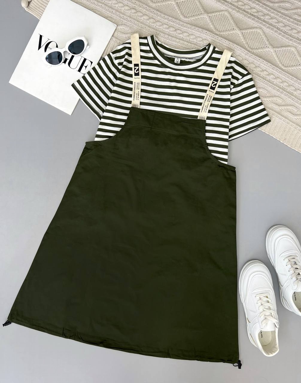 ست دوتیکه سارافن بهمراه تیشرت کد 3768