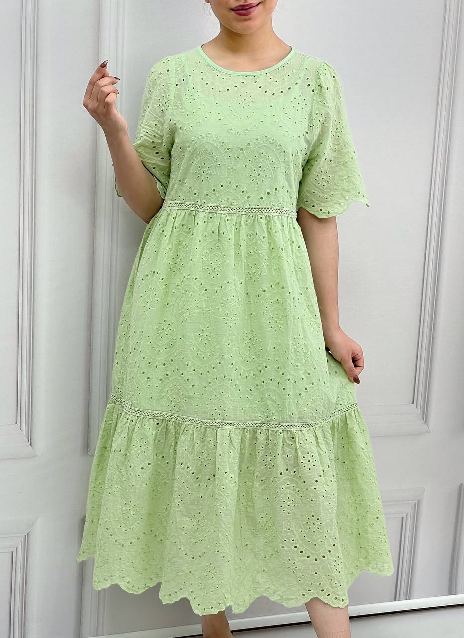 پیراهن خامه دوزی بهمراه تاپ بلند کد 3770