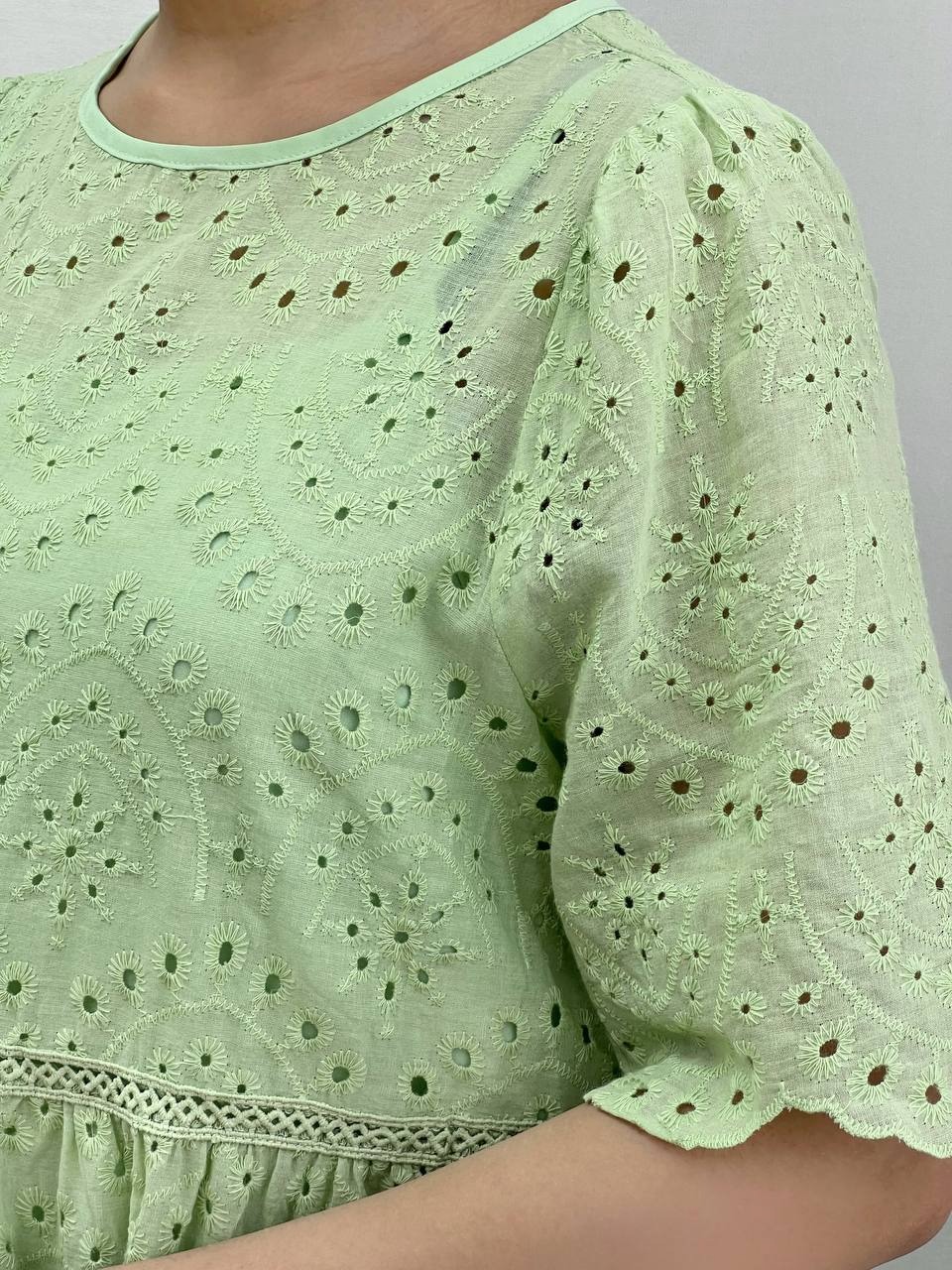 پیراهن خامه دوزی بهمراه تاپ بلند کد 3770