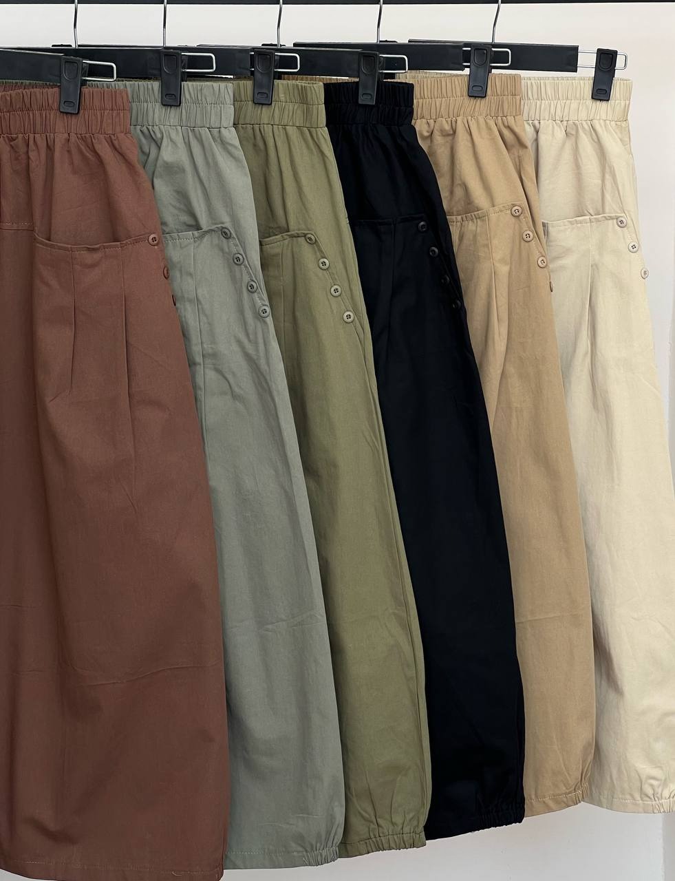 دامن کتان بلند کد 3771