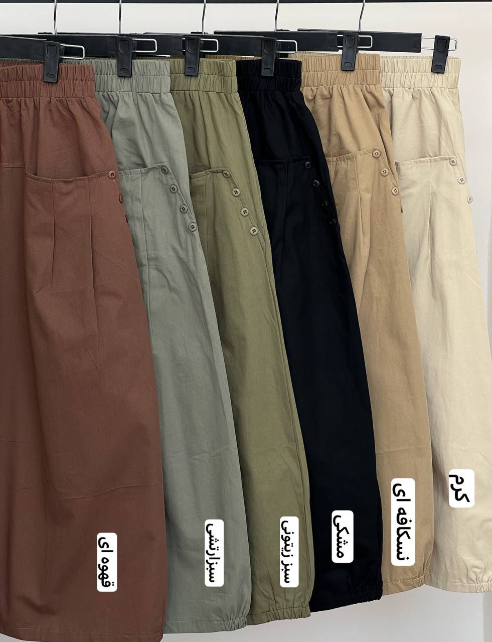 دامن کتان بلند کد 3771