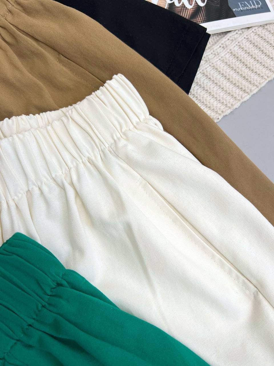 شلوارک کتان وارداتی 4 رنگ کد 3773