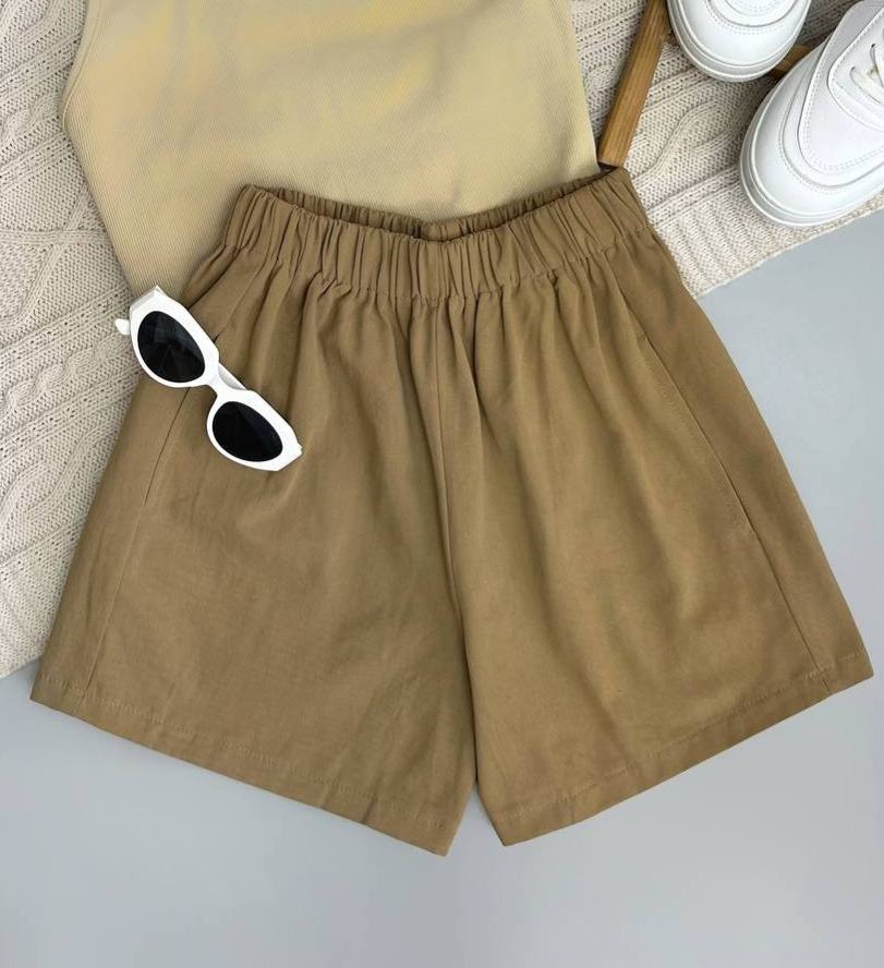 شلوارک کتان وارداتی 4 رنگ کد 3773