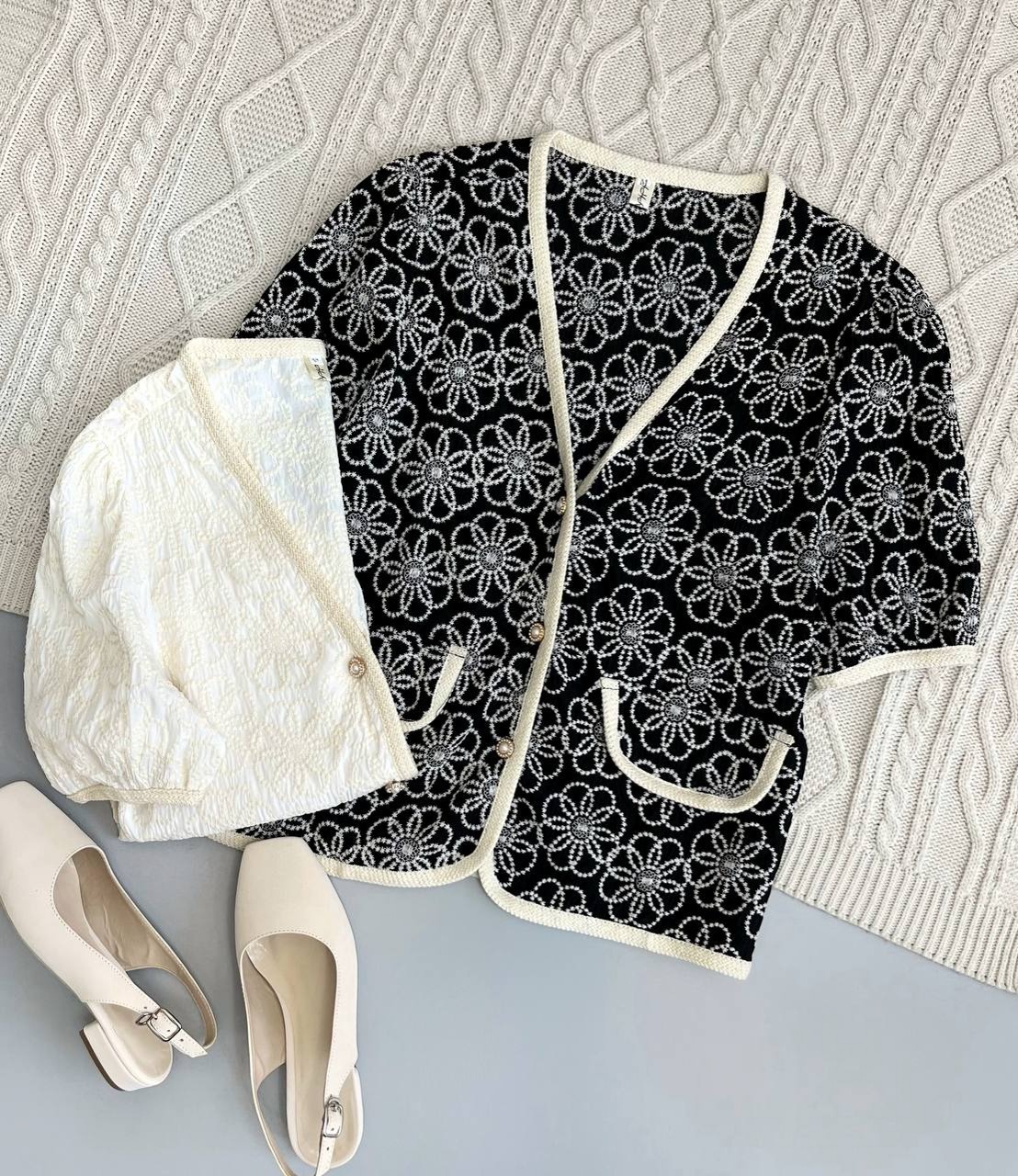 شومیز جلو دکمه تمام گلدوزی کد 3775