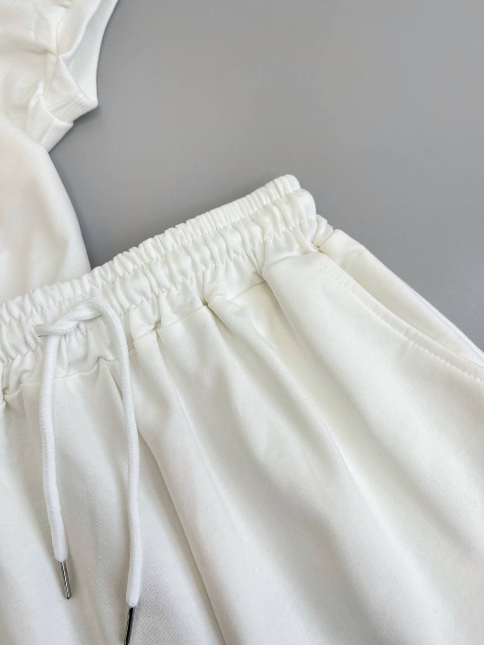 ست بلوز و شلوارک سفید کد 3776