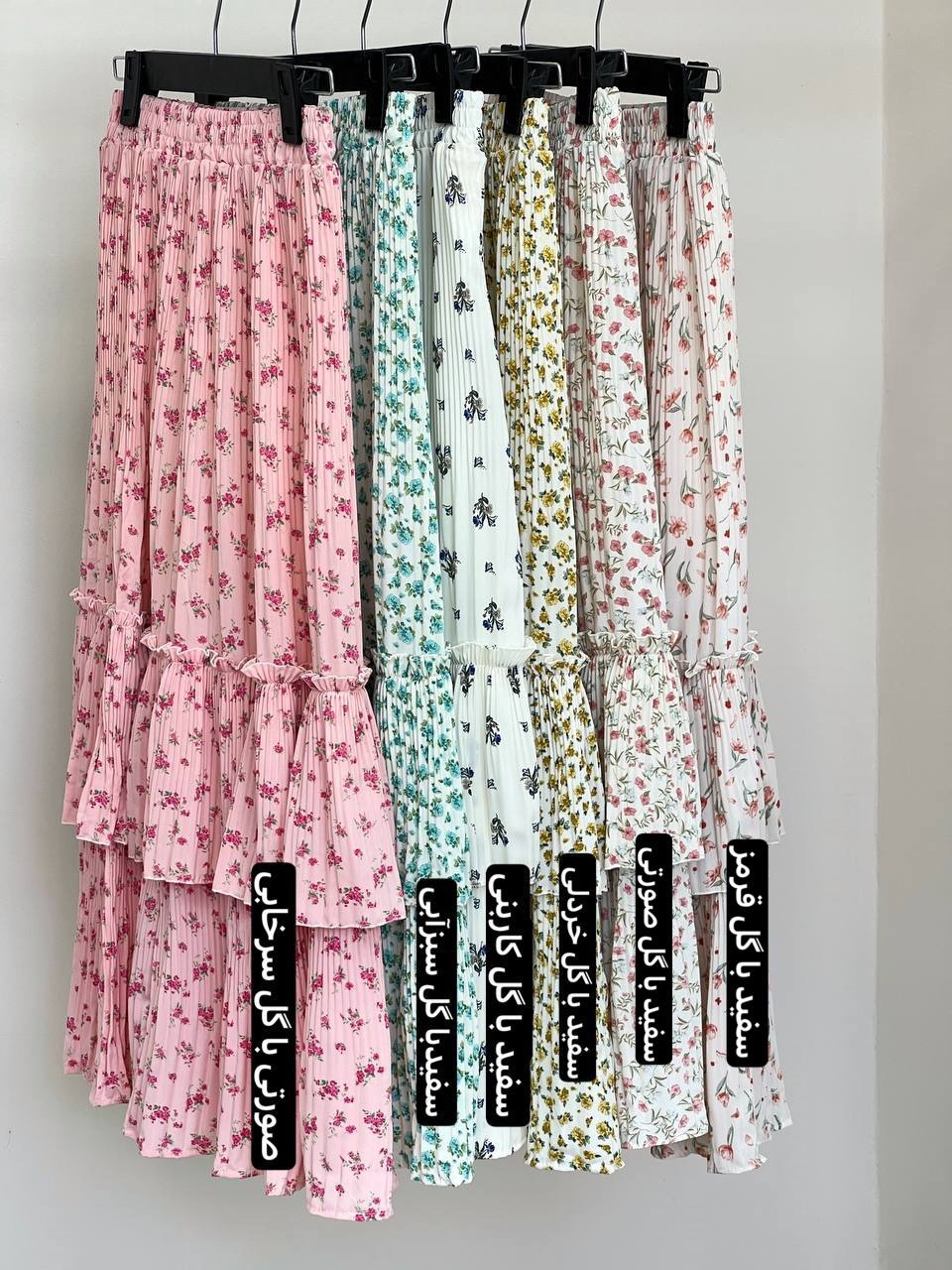 دامن پلیسه گل ریز 4 کد 3778