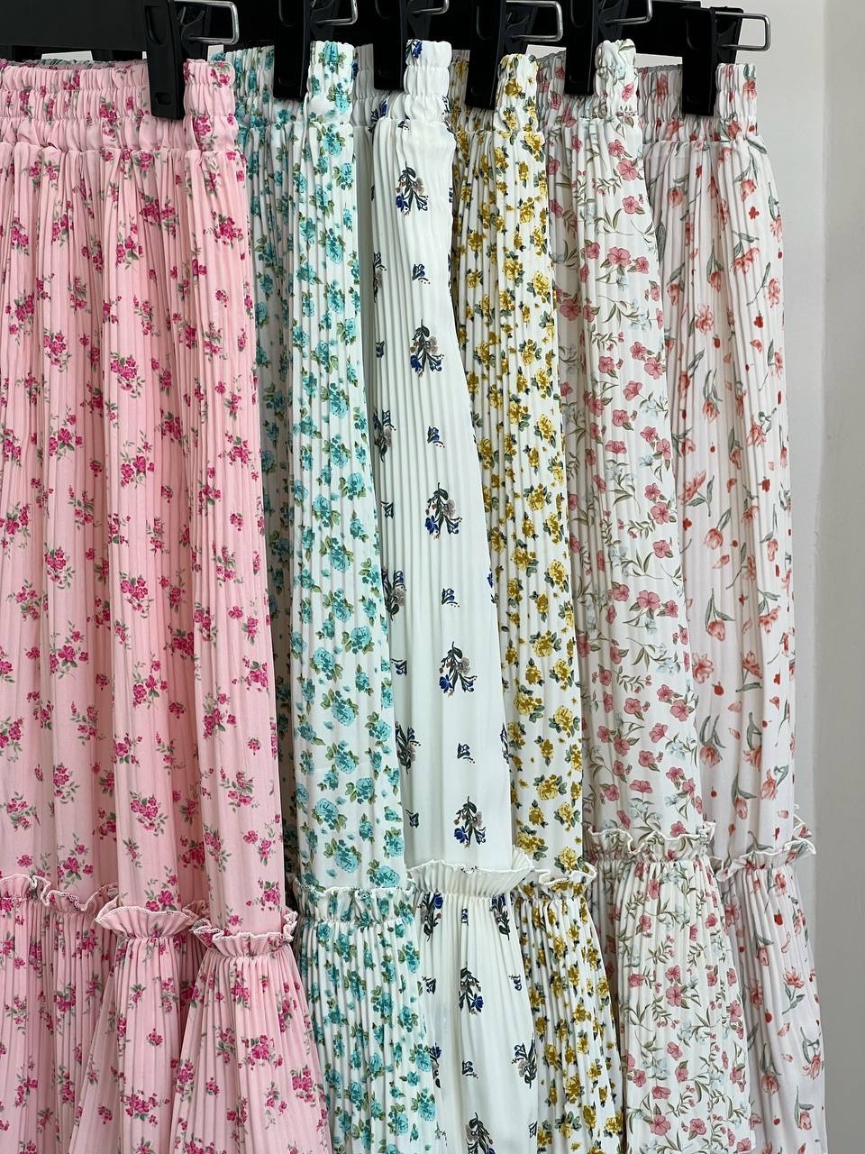 دامن پلیسه گل ریز 4 کد 3778