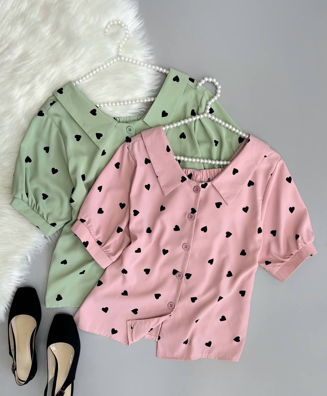 شومیز پشت کش قلب کد 3784