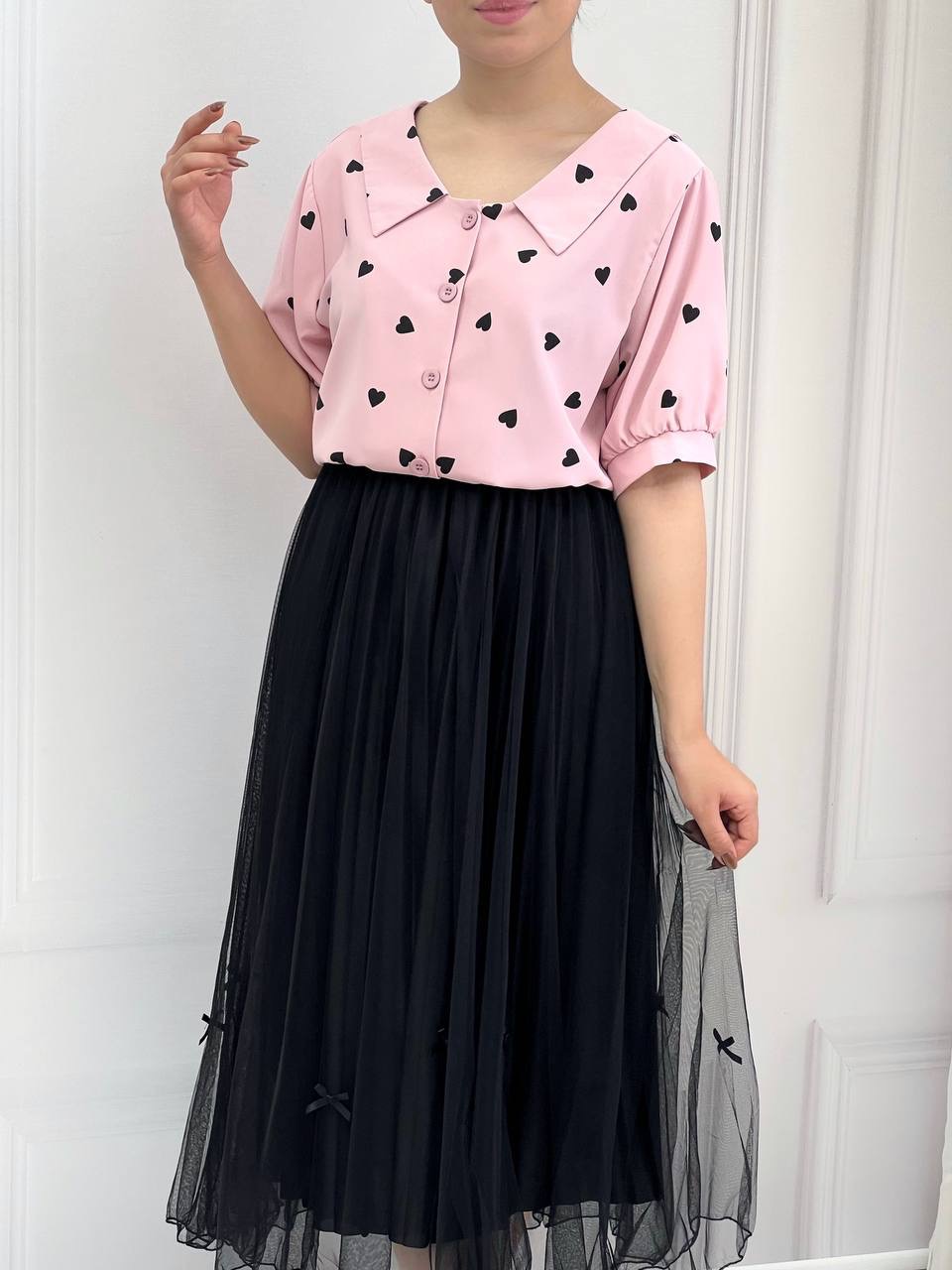 شومیز پشت کش قلب کد 3784