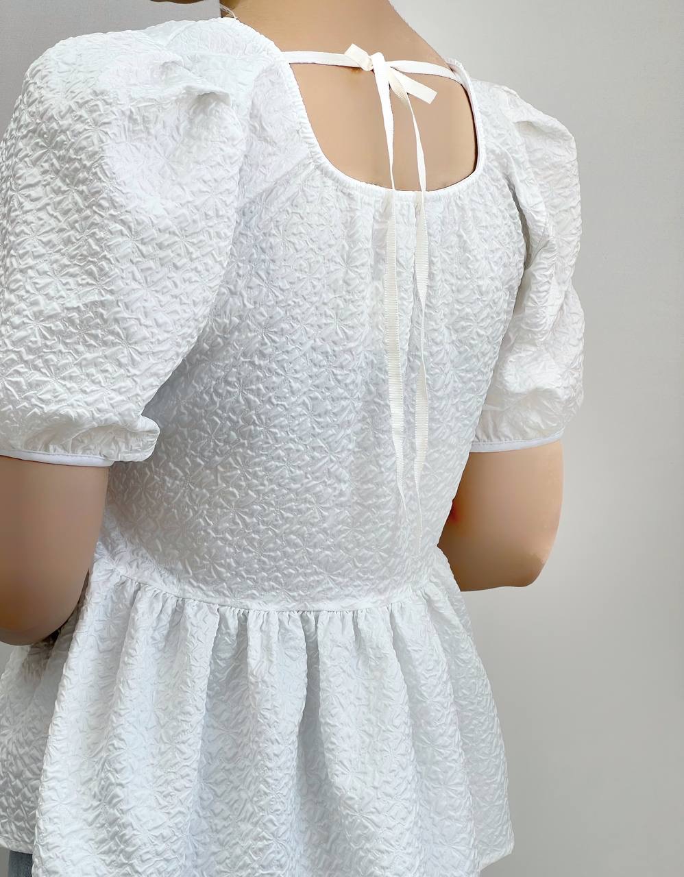 شومیز ژاکارد پشت پاپیون کد 3785